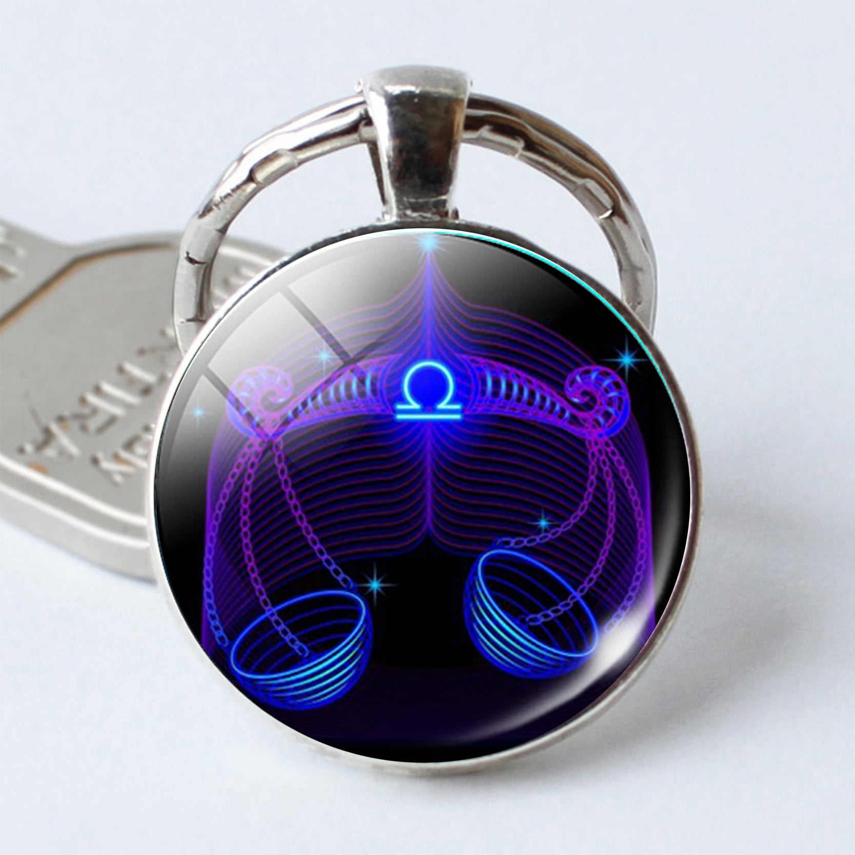 Time Stone Metal Keychains (12constellations)