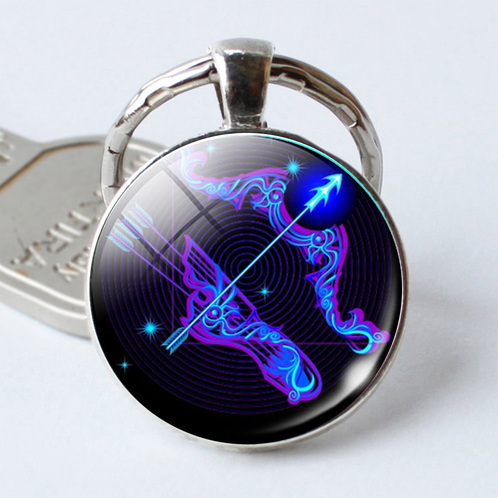 Time Stone Metal Keychains (12constellations)