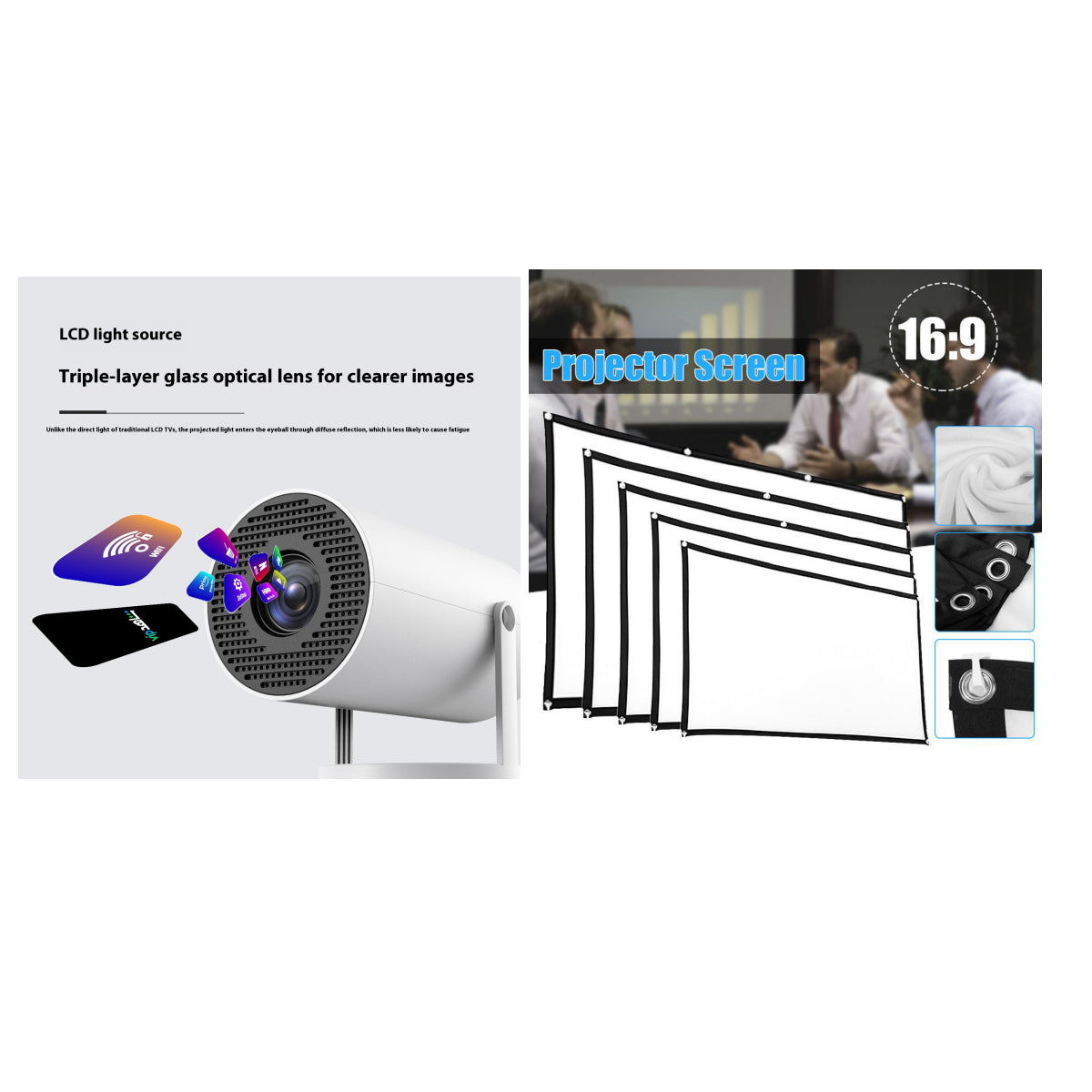 Video Projector For Home 180 Degree Projection