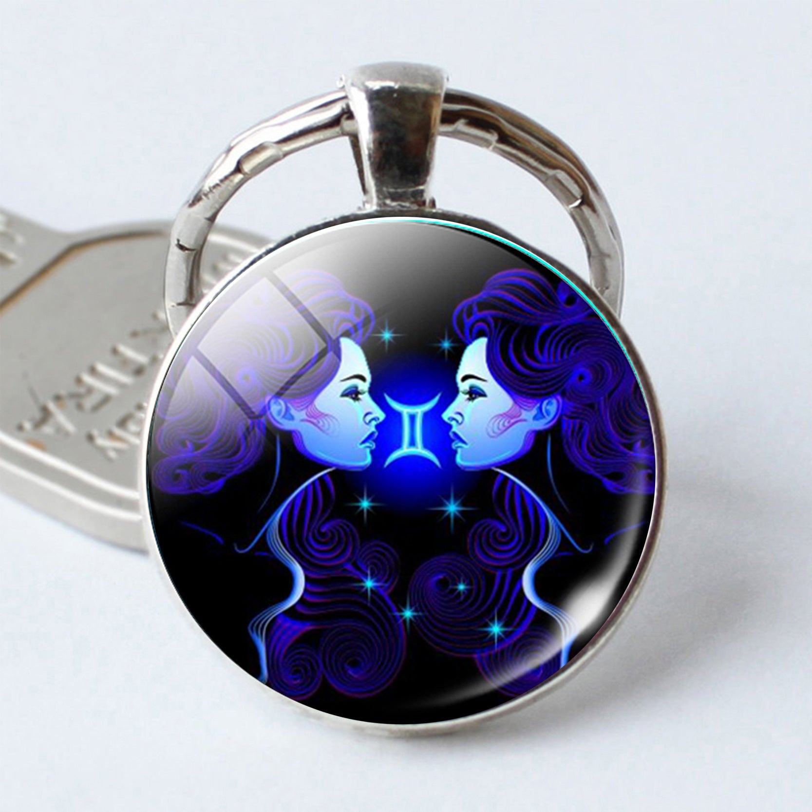 Time Stone Metal Keychains (12constellations)